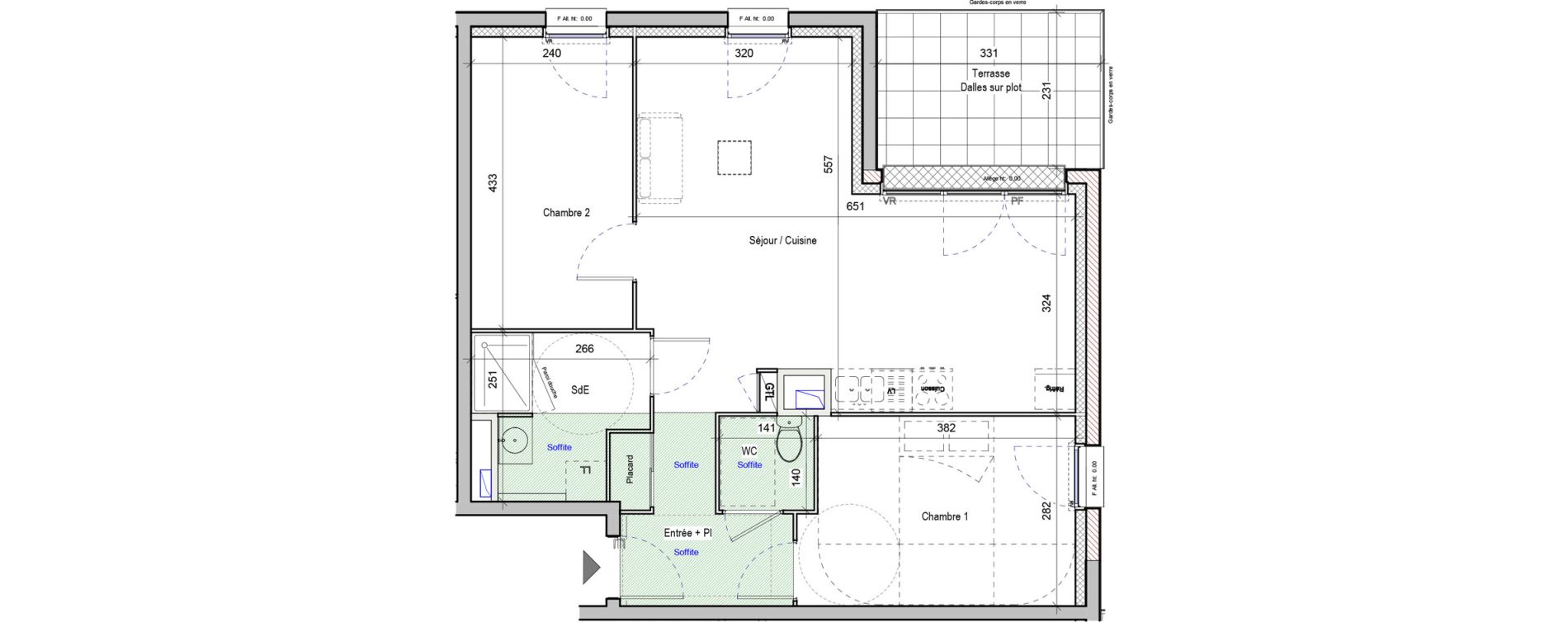 Appartement T3 de 62,04 m2 &agrave; Chartres Fulbert