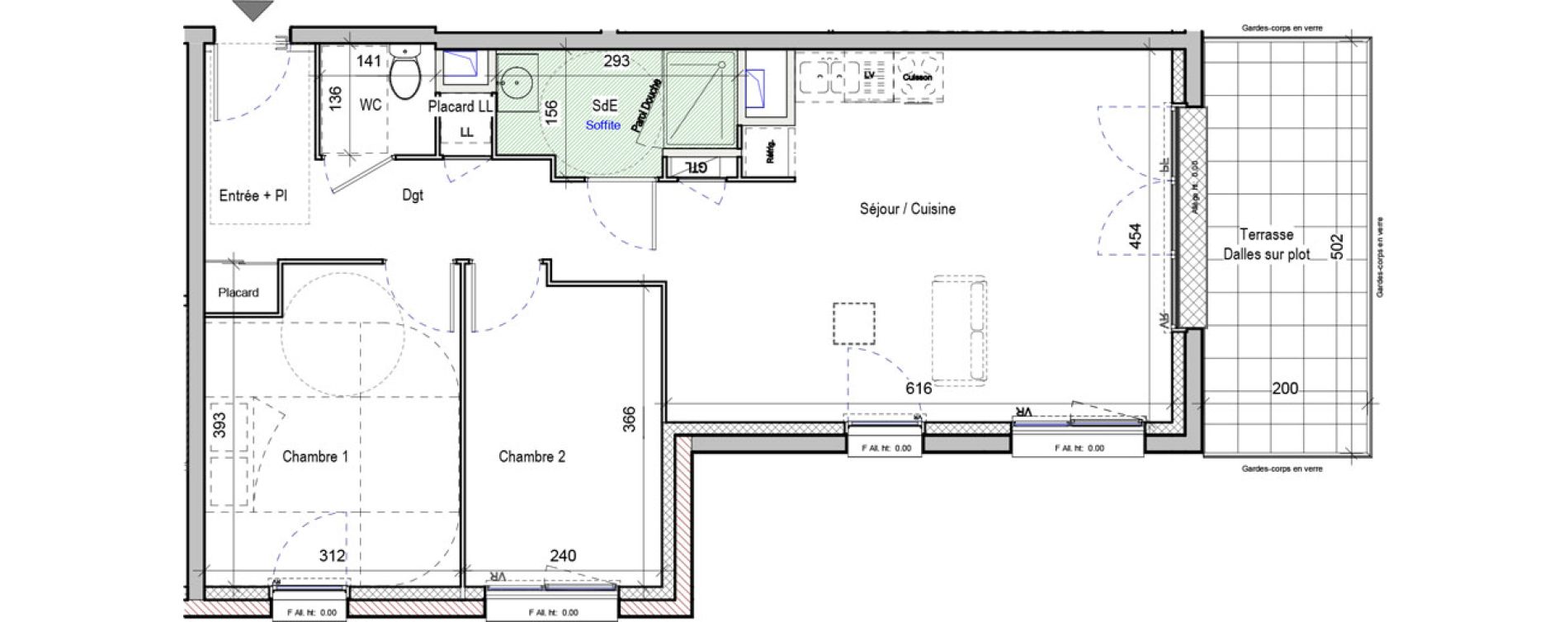 Appartement T3 de 62,36 m2 &agrave; Chartres Fulbert