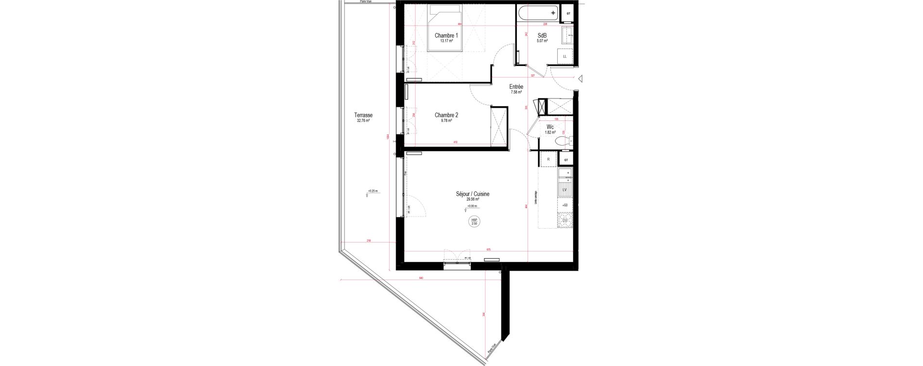 Appartement T3 de 66,98 m2 &agrave; Chartres La roseraie