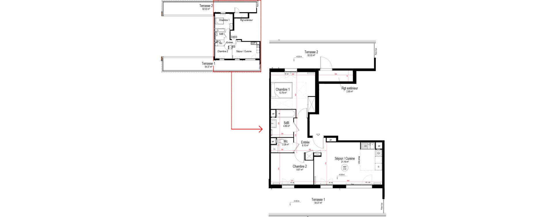 Appartement T3 de 57,93 m2 &agrave; Chartres La roseraie