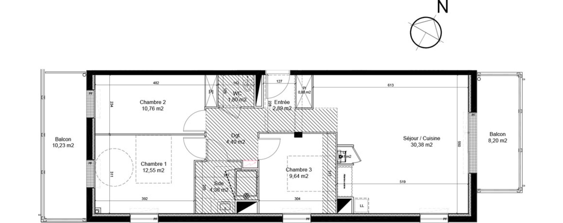 Appartement T4 de 78,01 m2 &agrave; Chartres Hauts de chartres