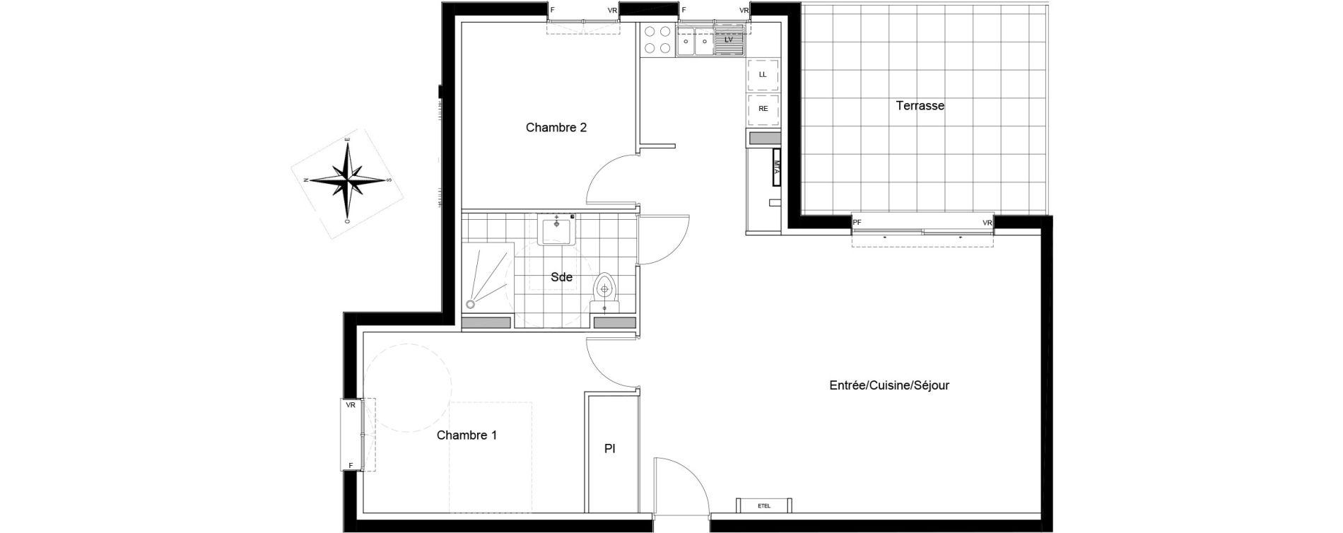 Appartement T3 de 69,19 m2 &agrave; Chartres Beaulieu - lavoisier - petits clos