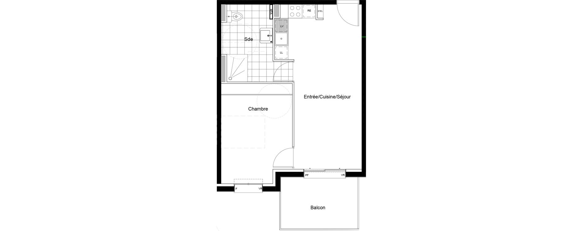 Appartement T2 de 43,52 m2 &agrave; Chartres Beaulieu - lavoisier - petits clos