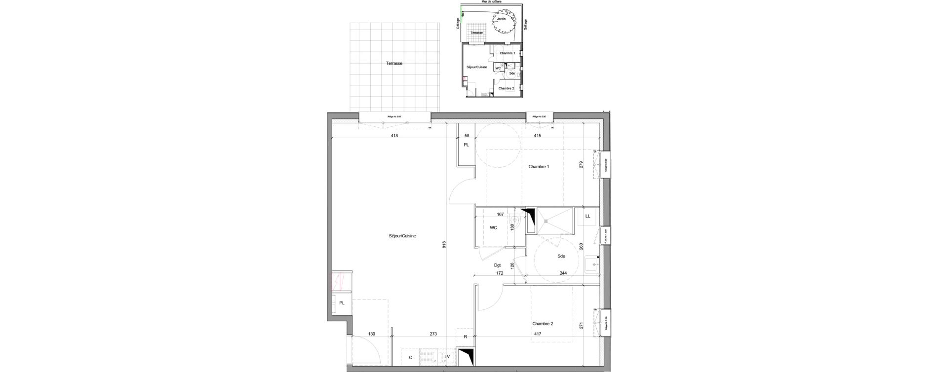 Appartement T3 de 70,25 m2 &agrave; Ch&acirc;teaudun Centre
