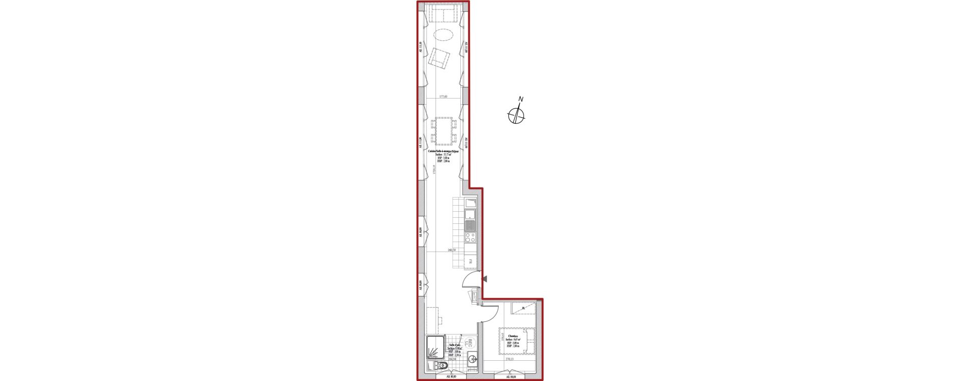 Appartement T2 de 49,40 m2 &agrave; Dreux Bois de la muette