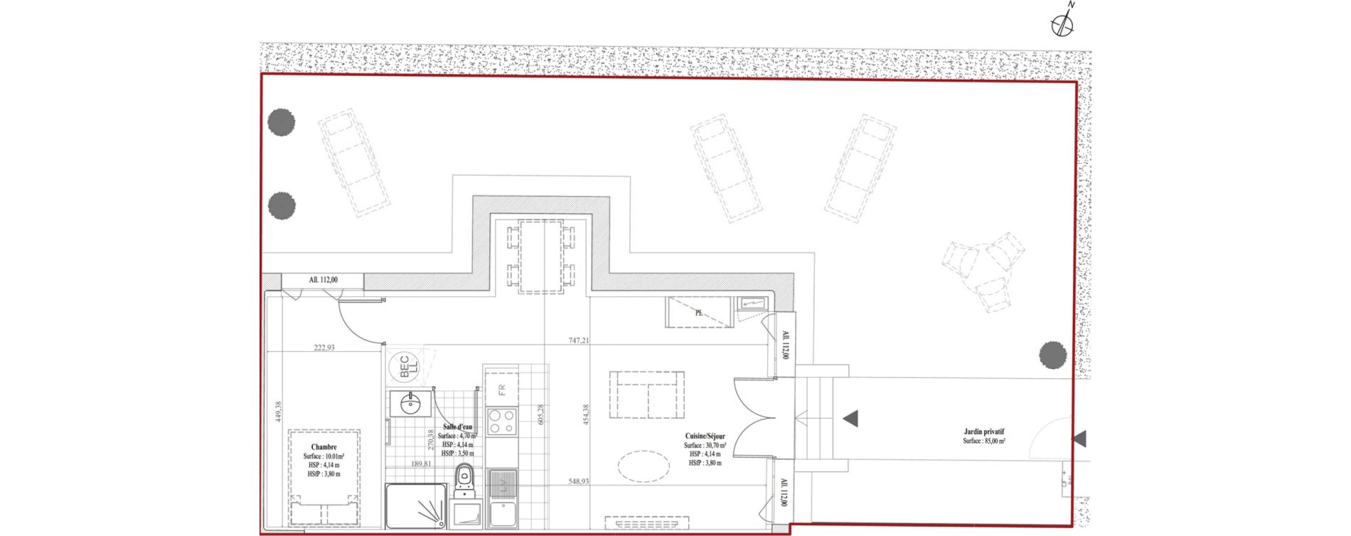 Appartement T2 de 45,41 m2 &agrave; Dreux Bois de la muette