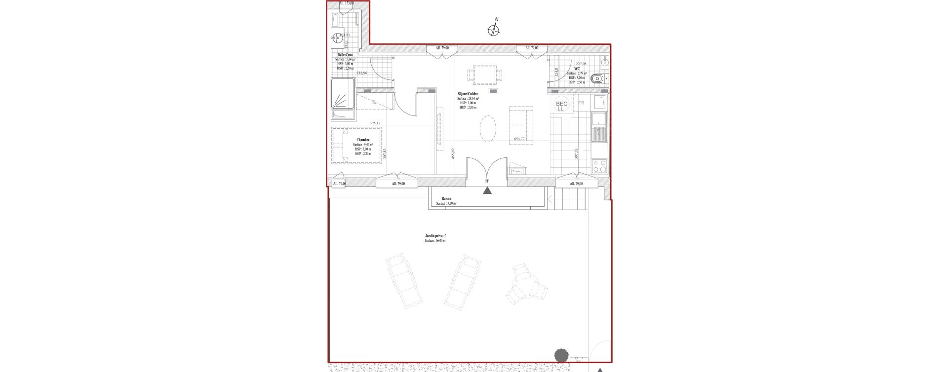 Appartement T2 de 46,06 m2 &agrave; Dreux Bois de la muette