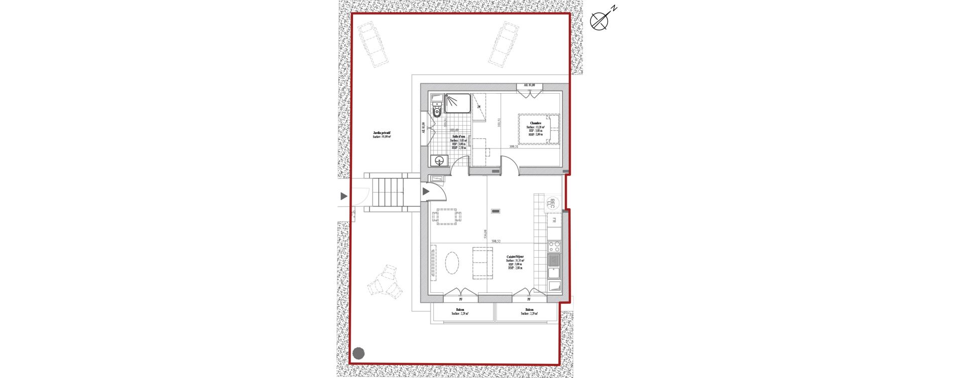 Appartement T2 de 50,48 m2 &agrave; Dreux Bois de la muette