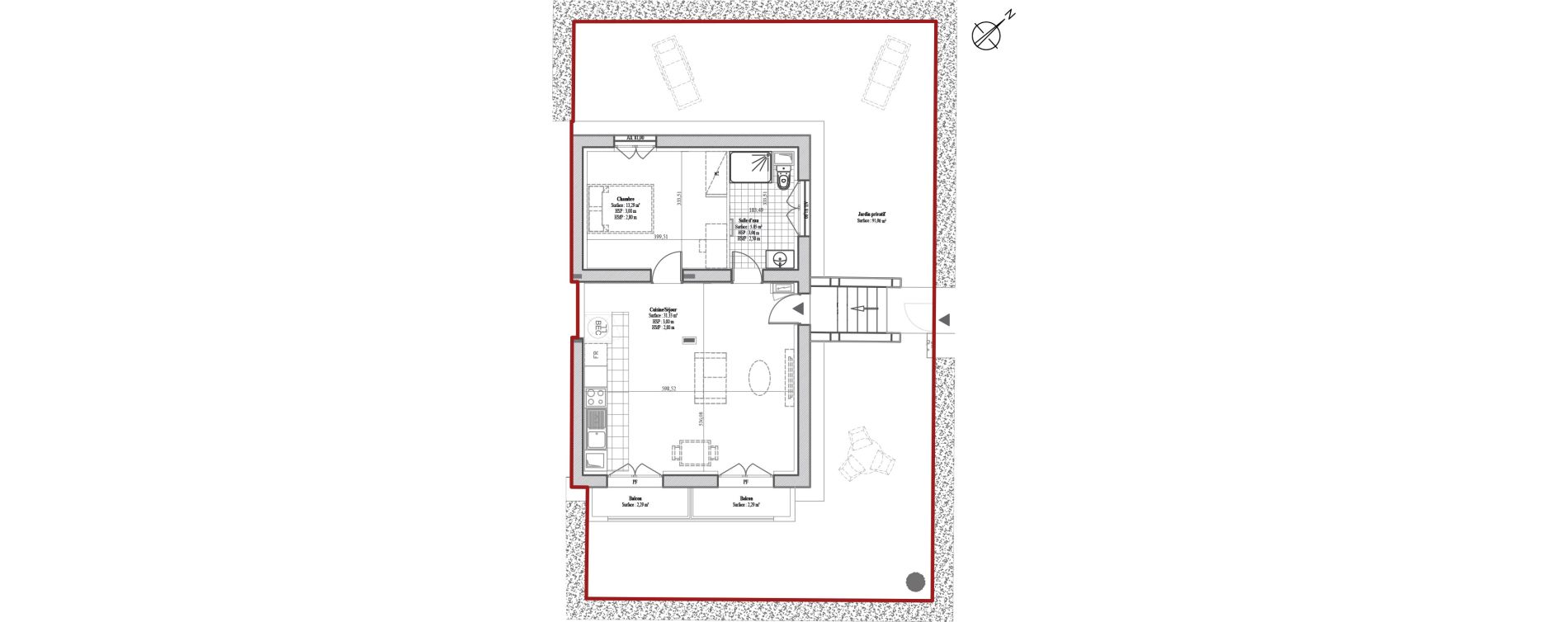 Appartement T2 de 50,47 m2 &agrave; Dreux Bois de la muette