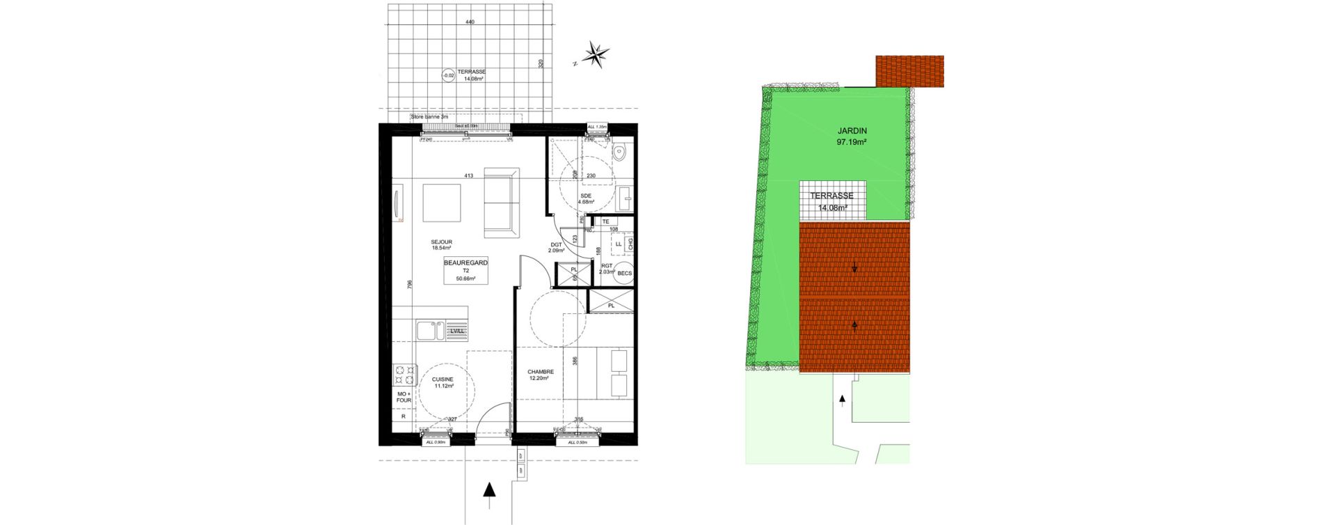 Maison T2 de 50,66 m2 &agrave; Dreux Bates