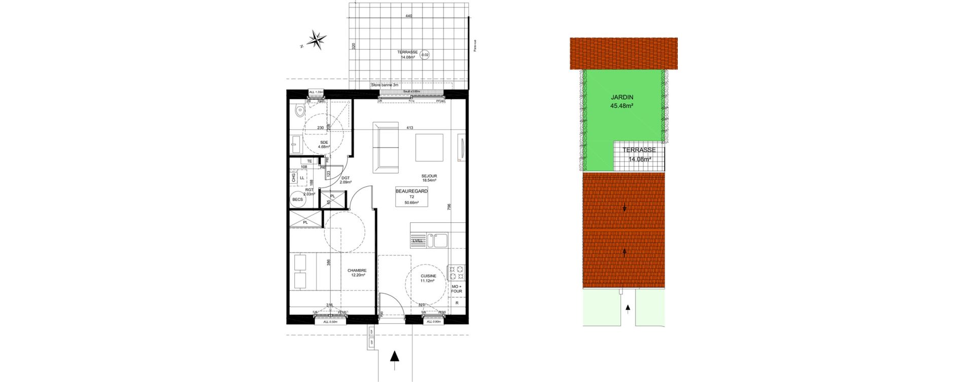 Maison T2 de 50,66 m2 &agrave; Dreux Bates