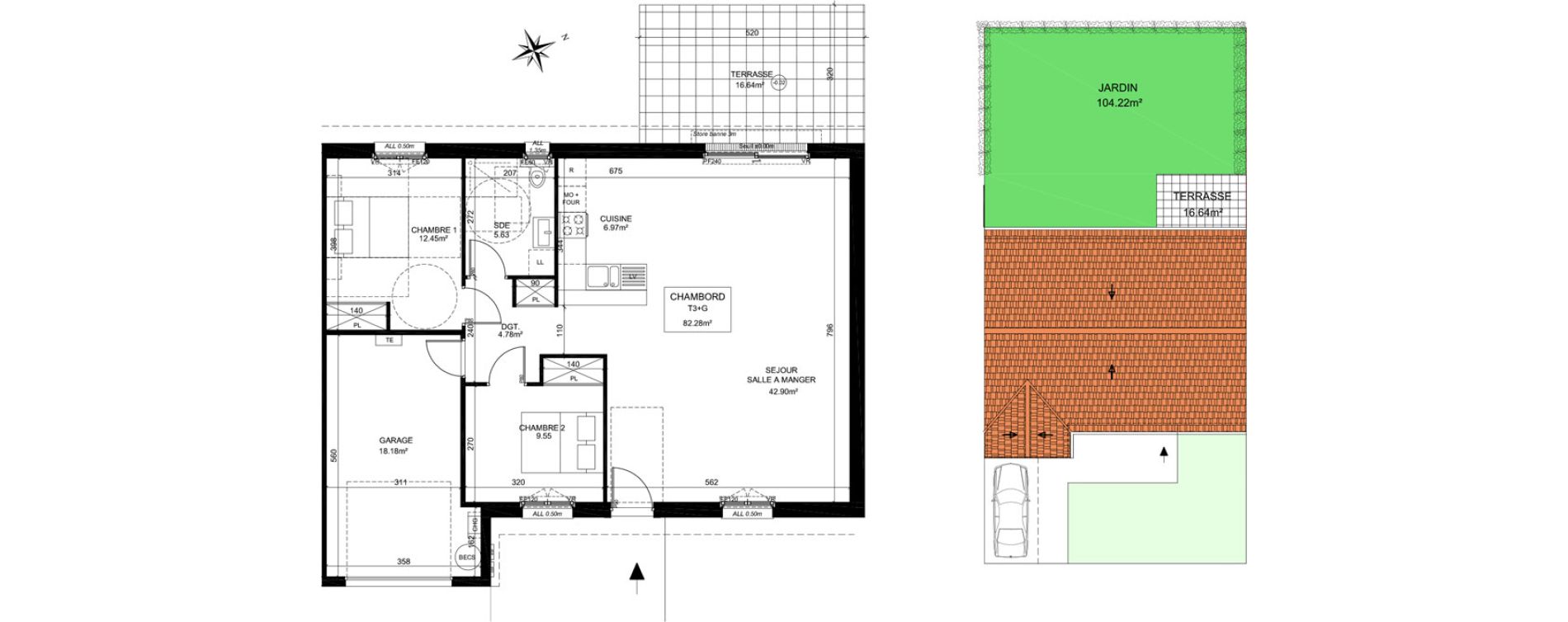 Maison T3 de 82,28 m2 &agrave; Dreux Bates