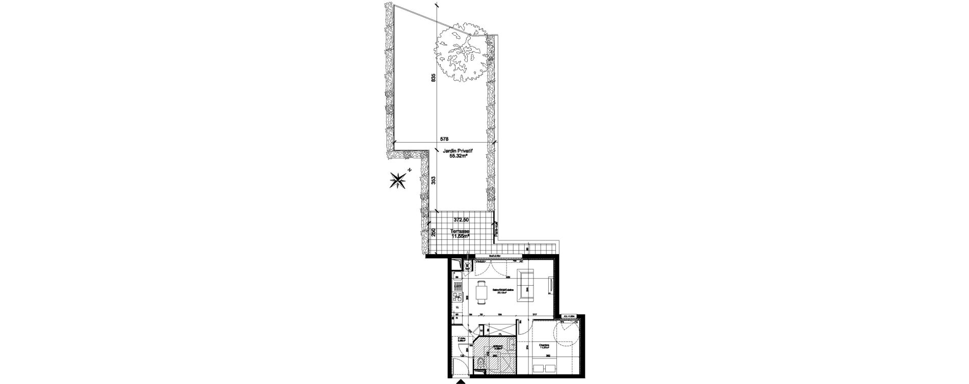 Appartement T2 de 42,41 m2 &agrave; Dreux Centre