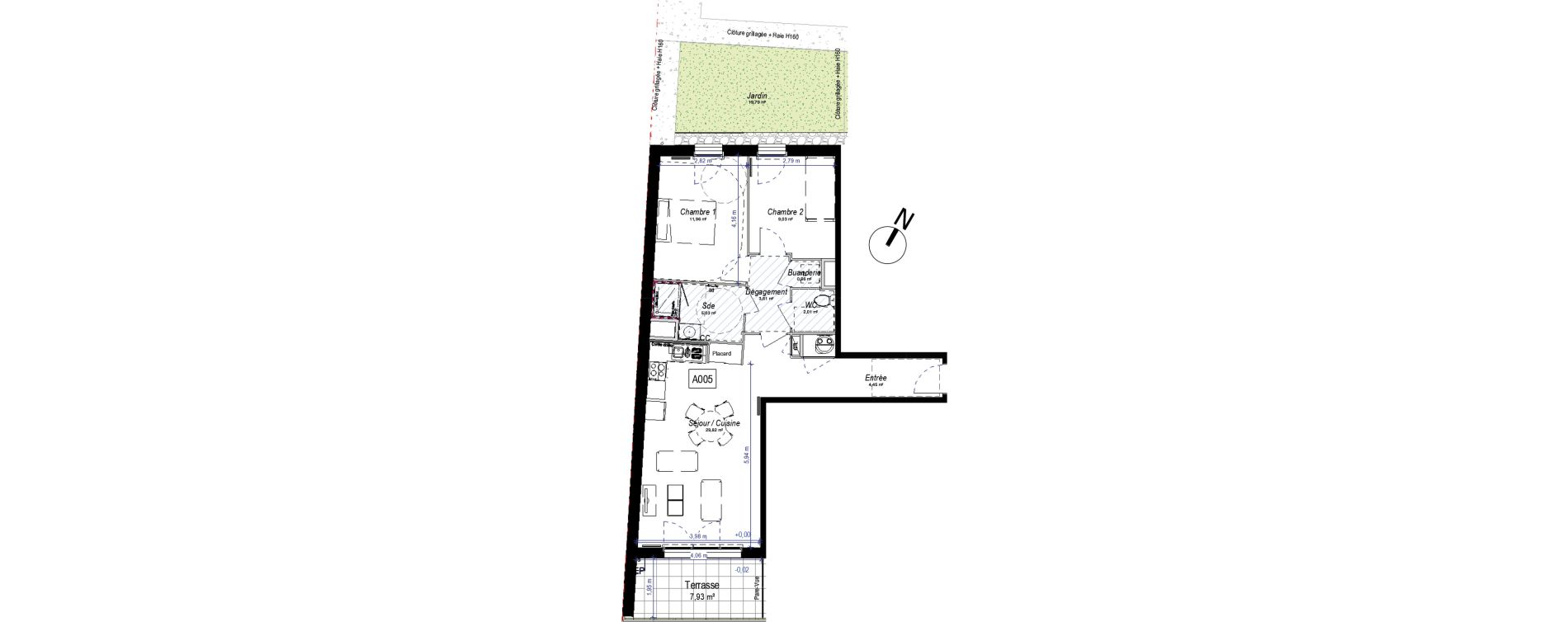 Appartement T3 de 66,77 m2 &agrave; Dreux Zac du square