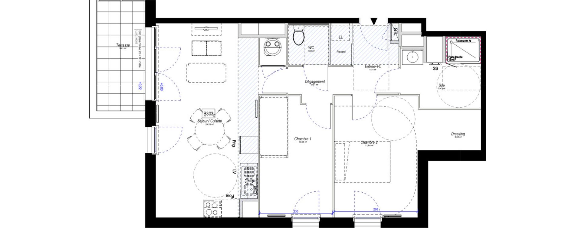 Appartement T3 de 63,67 m2 &agrave; Dreux Zac du square