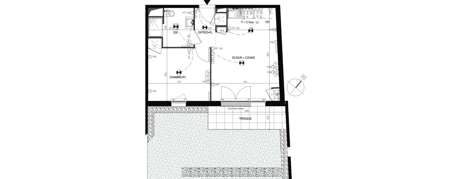 Appartement T2 de 42,74 m2 &agrave; &Eacute;pernon Savonni&egrave;re