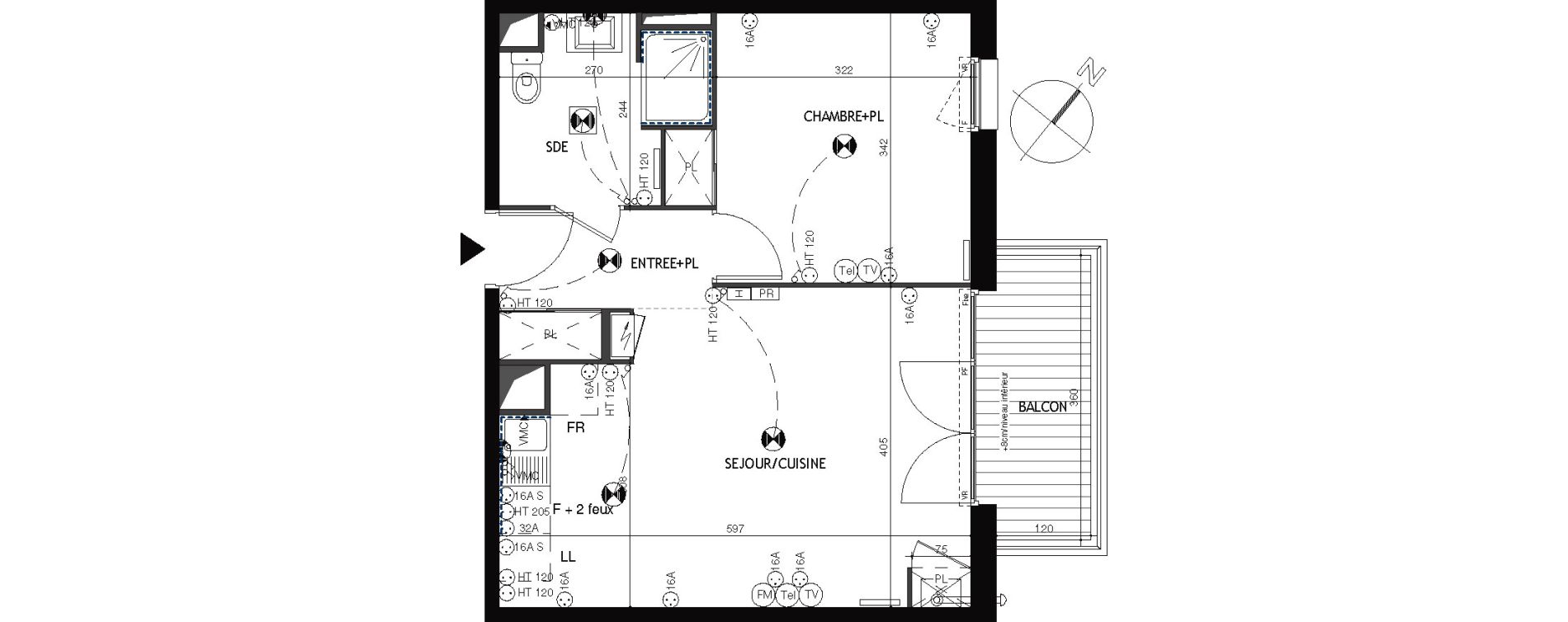 Appartement T2 de 43,07 m2 &agrave; &Eacute;pernon Savonni&egrave;re