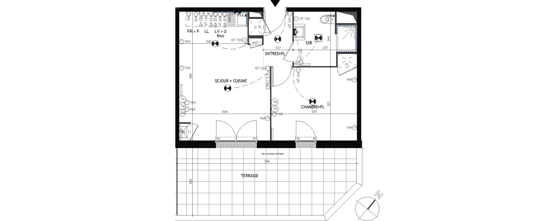 Appartement T2 de 42,47 m2 &agrave; &Eacute;pernon Savonni&egrave;re