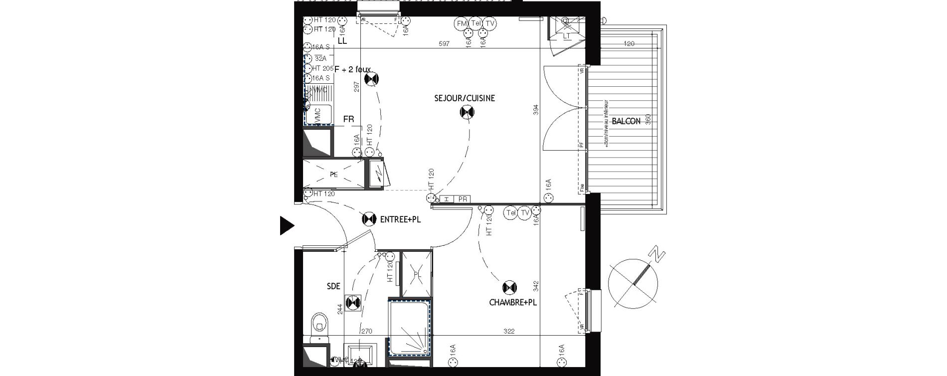 Appartement T2 de 42,42 m2 &agrave; &Eacute;pernon Savonni&egrave;re