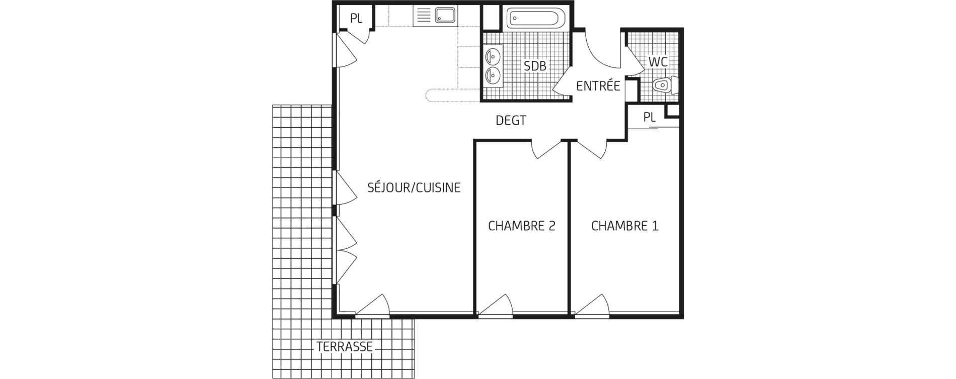 Appartement T3 de 64,47 m2 &agrave; Luisant Centre