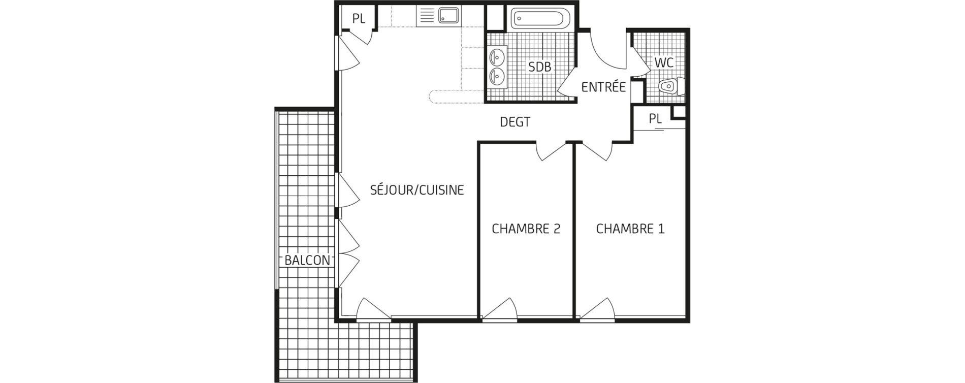 Appartement T3 de 64,47 m2 &agrave; Luisant Centre