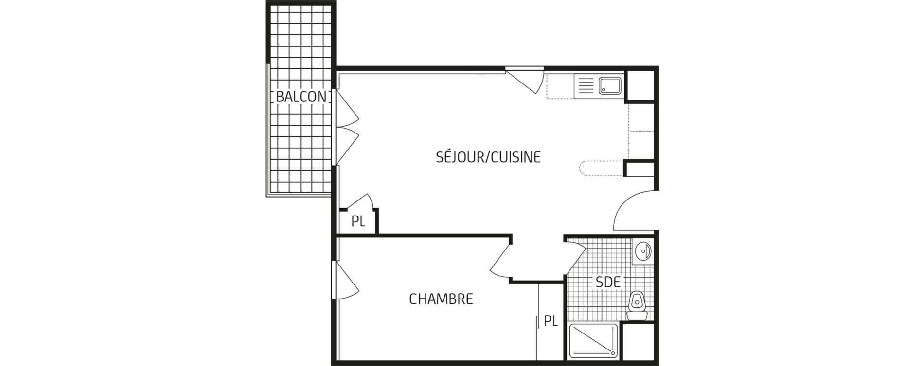 Appartement T2 de 44,65 m2 &agrave; Luisant Centre