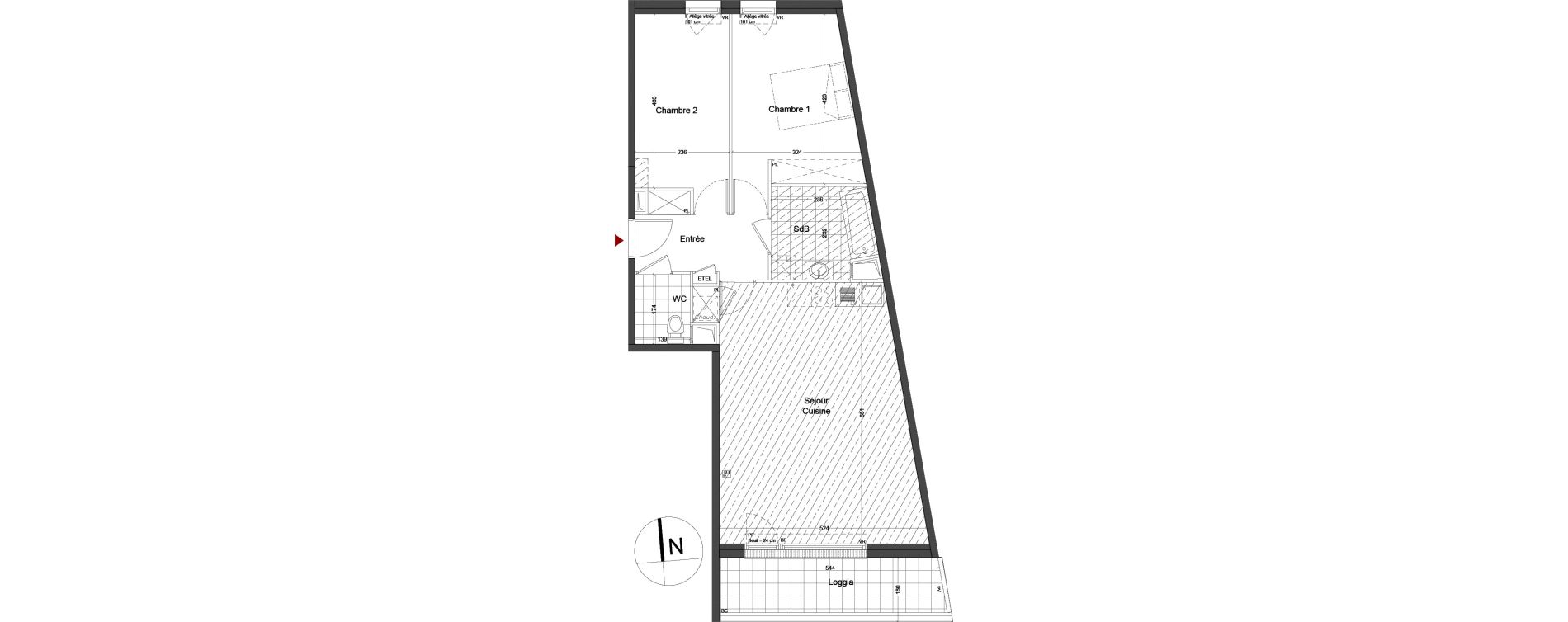 Appartement T3 de 68,50 m2 &agrave; Luisant Centre
