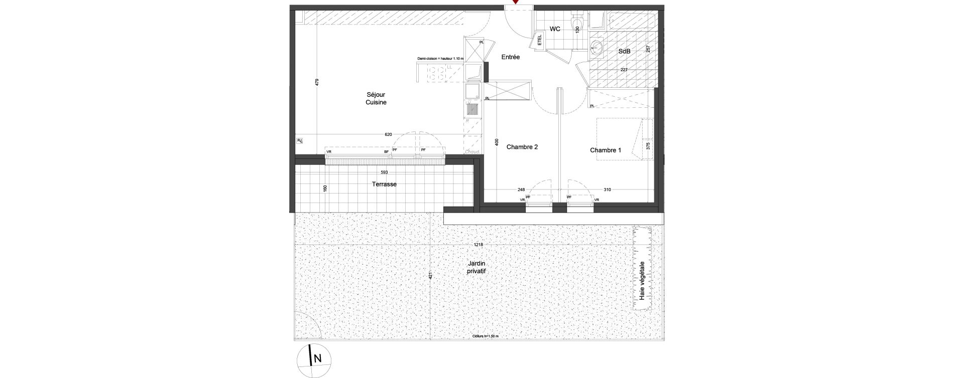 Appartement T3 de 63,82 m2 &agrave; Luisant Centre