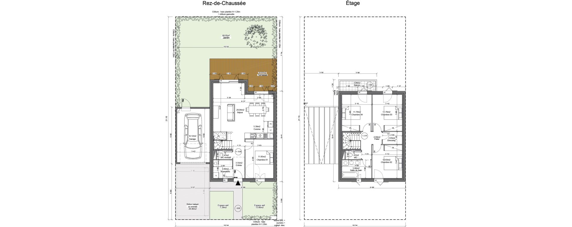 Maison T5 de 104,17 m2 &agrave; Luisant Centre