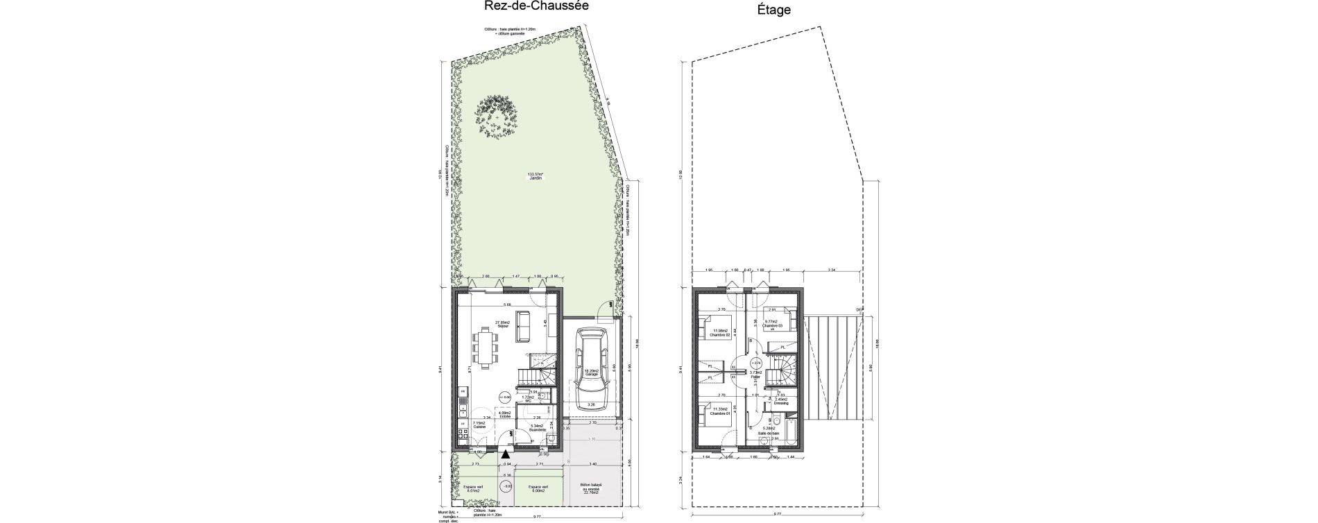 Maison T4 de 90,69 m2 &agrave; Luisant Centre