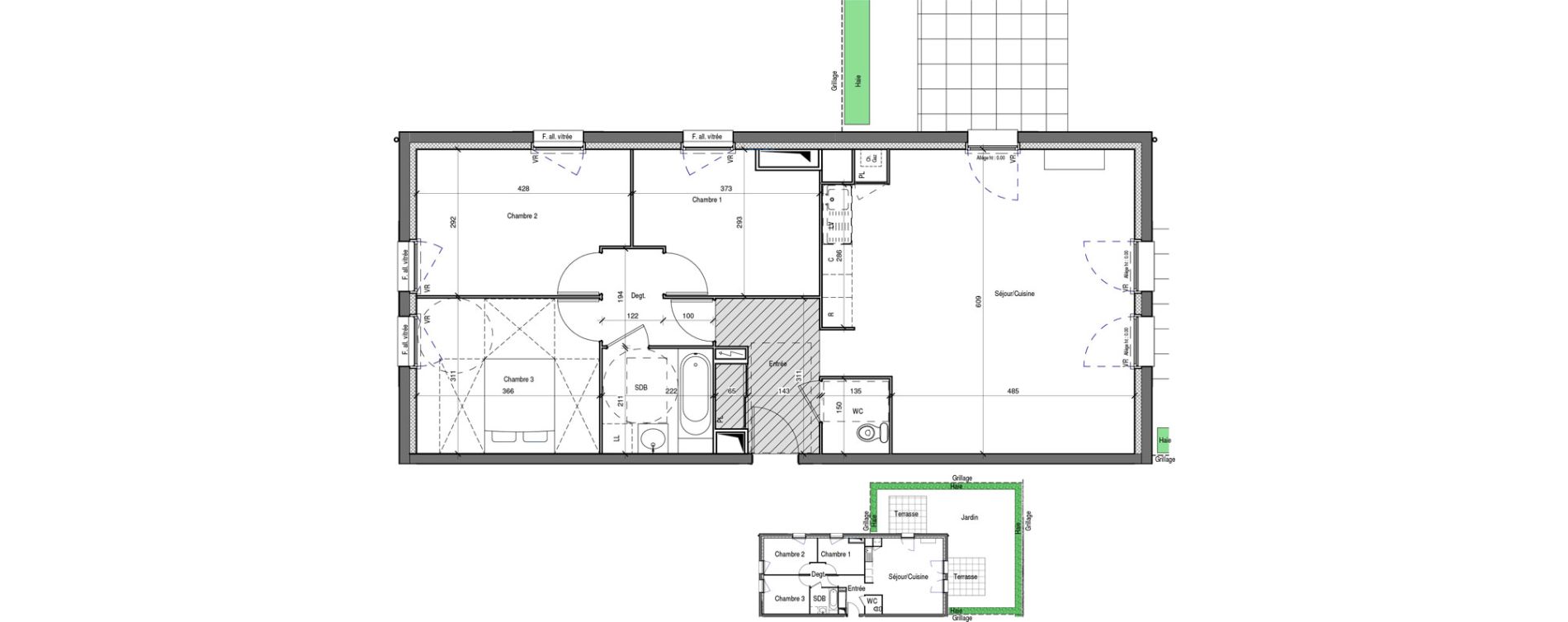 Appartement T4 de 84,42 m2 &agrave; Maintenon Centre