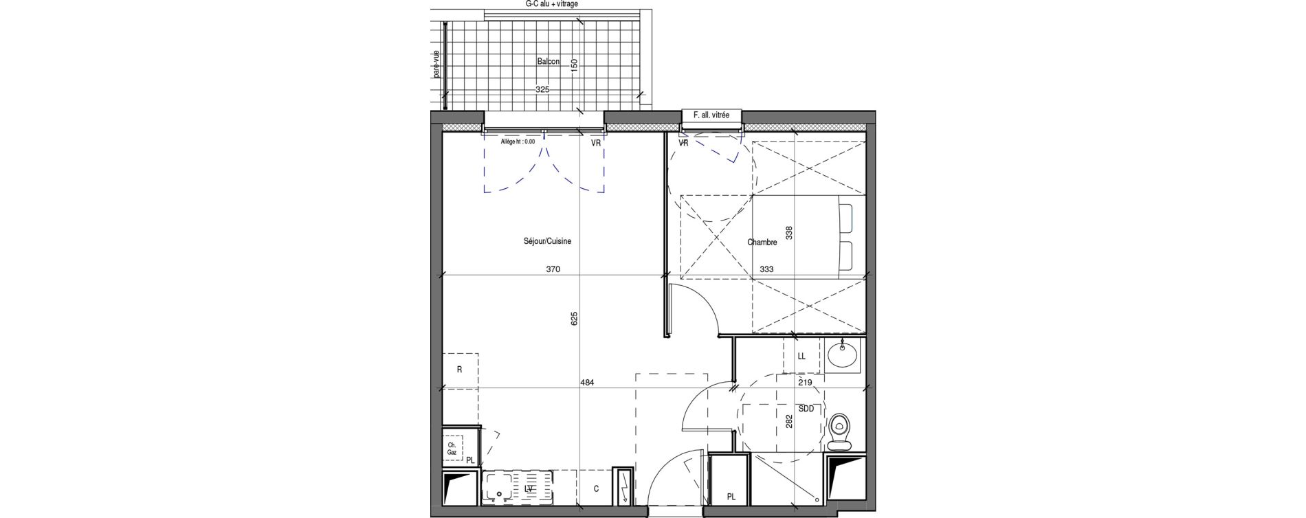 Appartement T2 de 42,41 m2 &agrave; Maintenon Centre