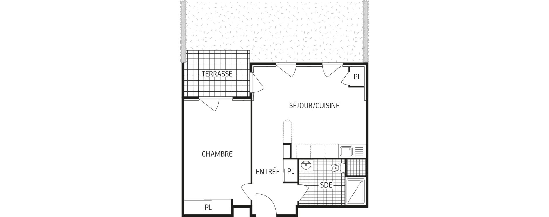 Appartement T2 de 42,16 m2 &agrave; Mainvilliers Centre