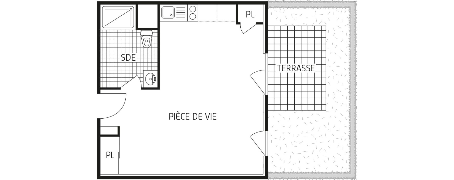 Appartement T1 bis de 32,00 m2 &agrave; Mainvilliers Centre