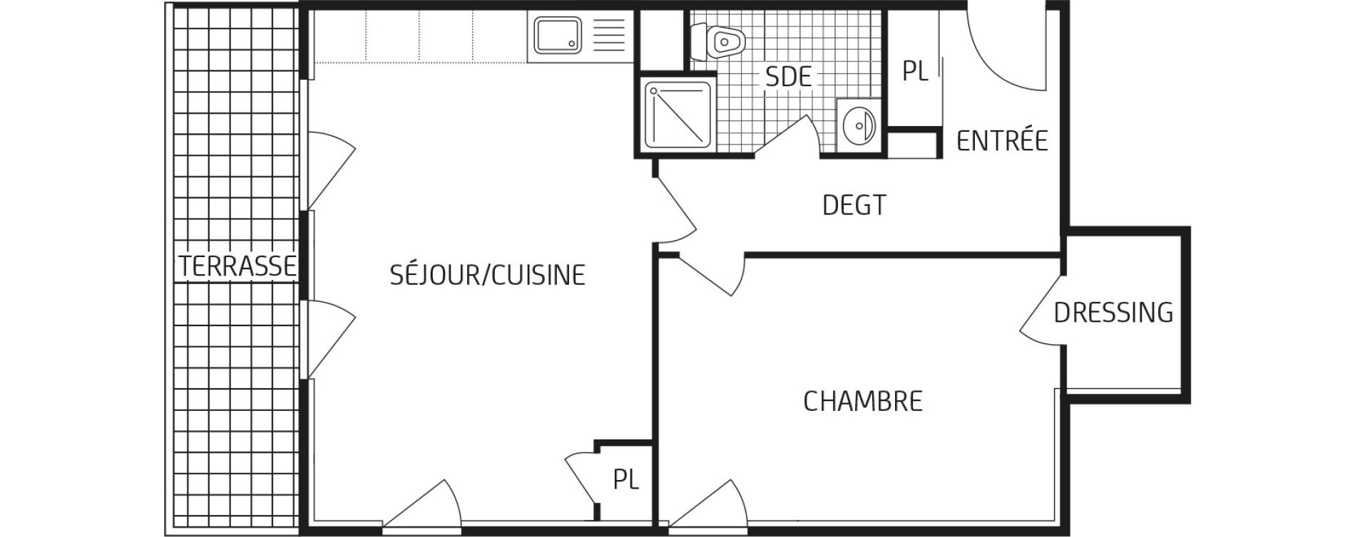 Appartement T2 de 46,95 m2 &agrave; Mainvilliers Centre