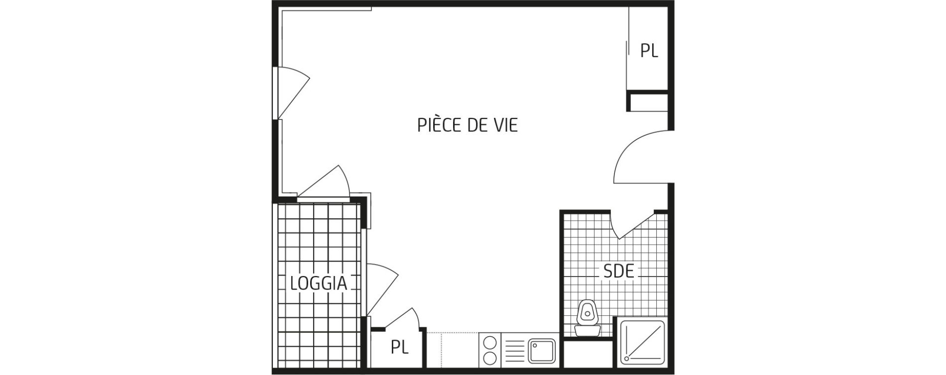 Appartement T1 bis de 32,59 m2 &agrave; Mainvilliers Centre