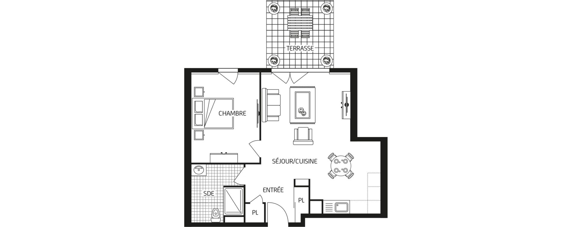 Appartement T2 de 49,46 m2 &agrave; Mainvilliers Centre