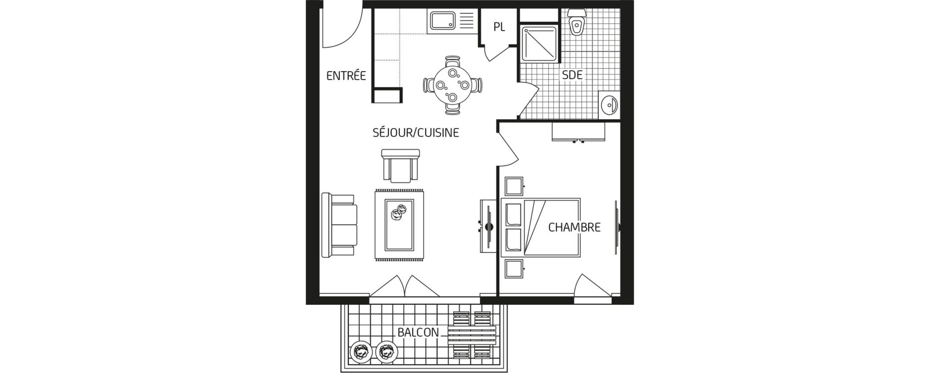 Appartement T2 de 45,84 m2 &agrave; Mainvilliers Centre