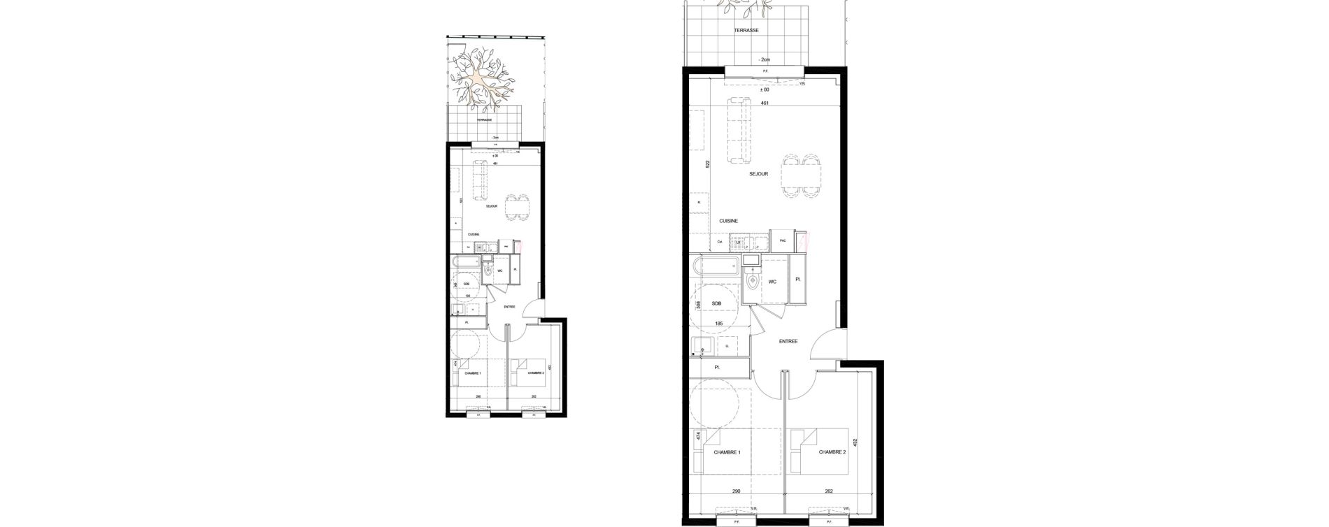 Appartement T3 de 63,36 m2 &agrave; Mainvilliers Centre