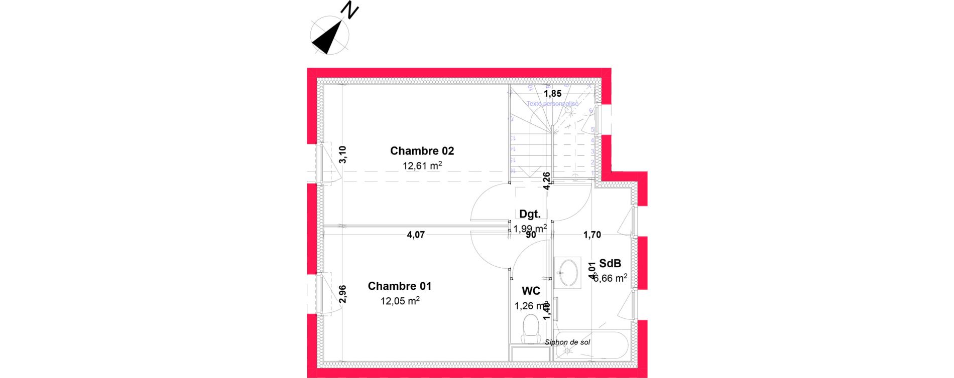 Maison T3 de 70,16 m2 &agrave; Vernouillet Centre