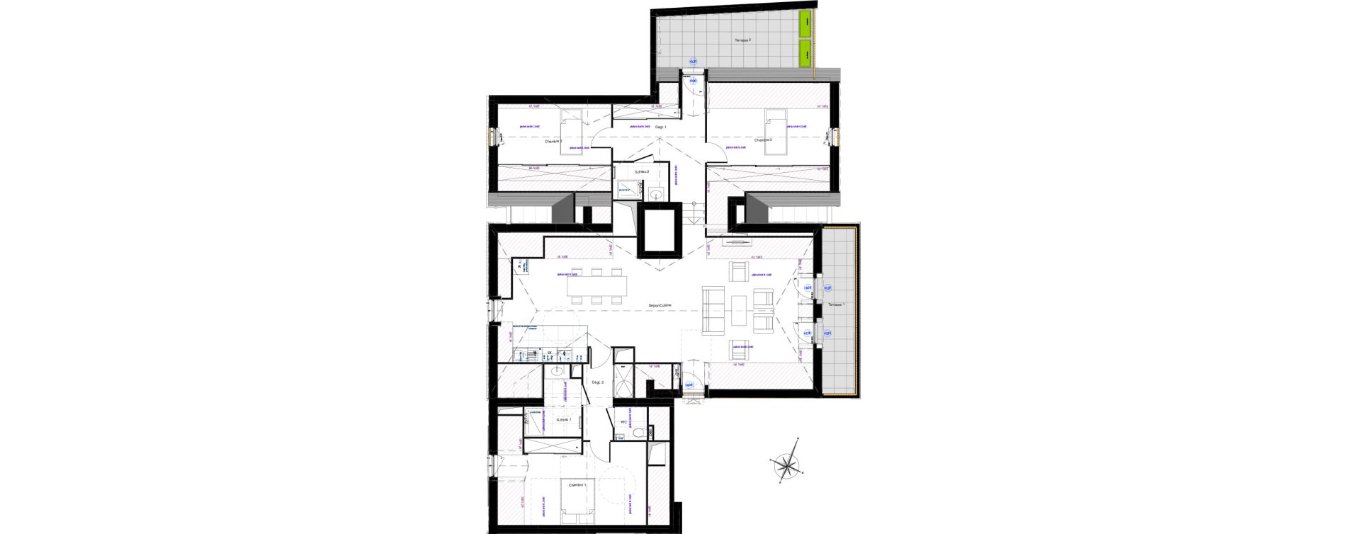 Appartement T4 de 121,25 m2 &agrave; Amboise Centre
