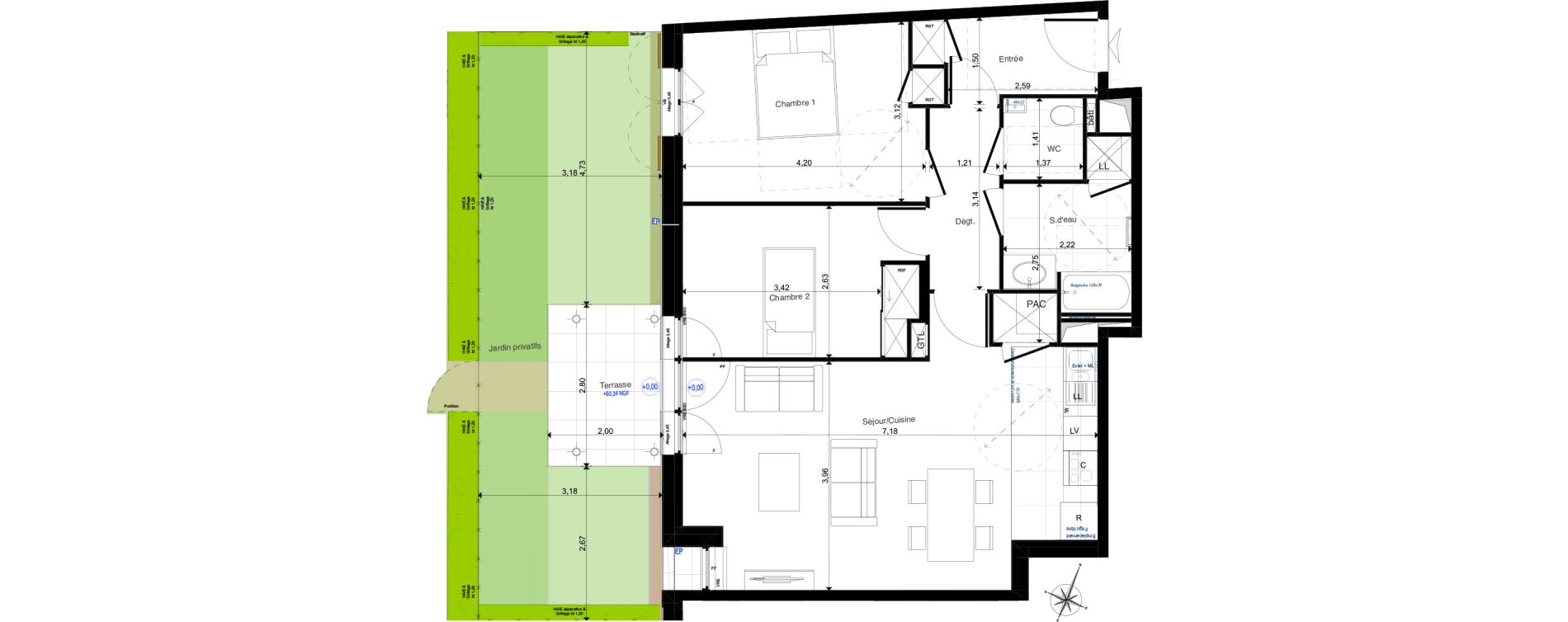 Appartement T3 de 67,43 m2 &agrave; Amboise Centre