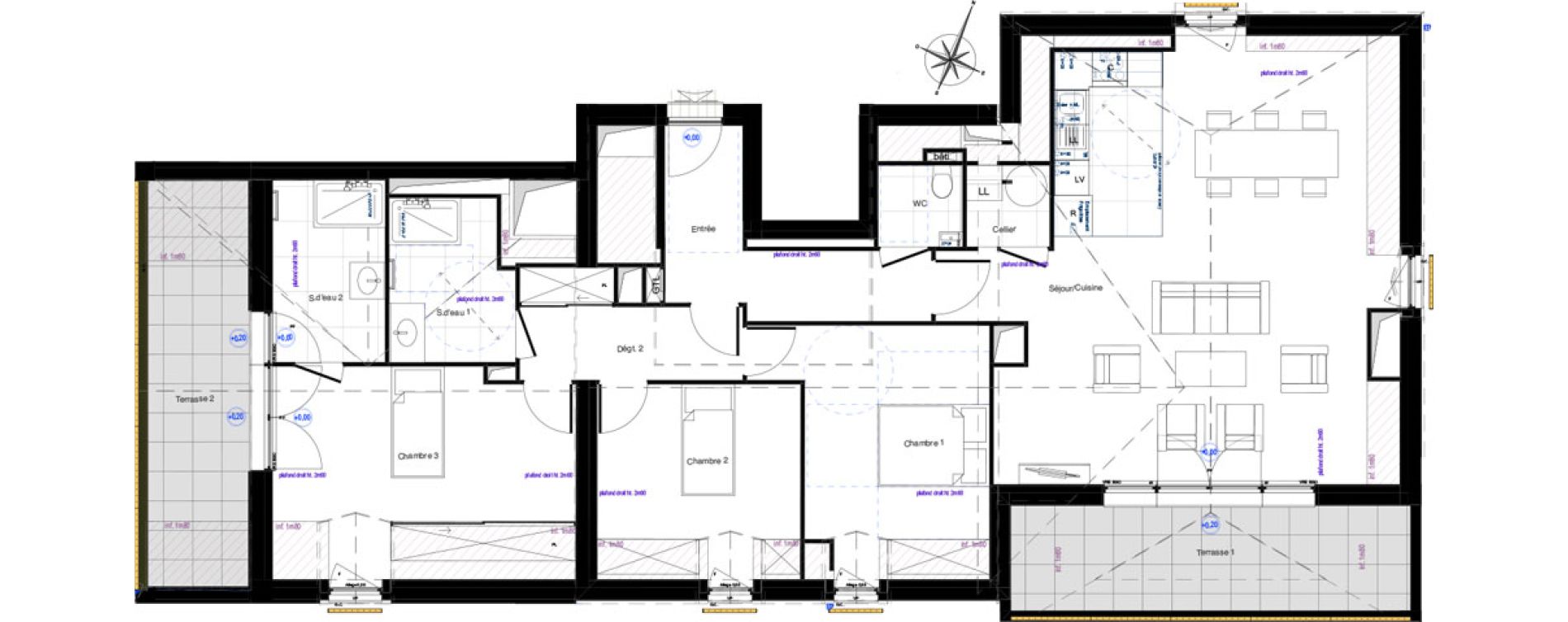 Appartement T4 de 111,29 m2 &agrave; Amboise Centre