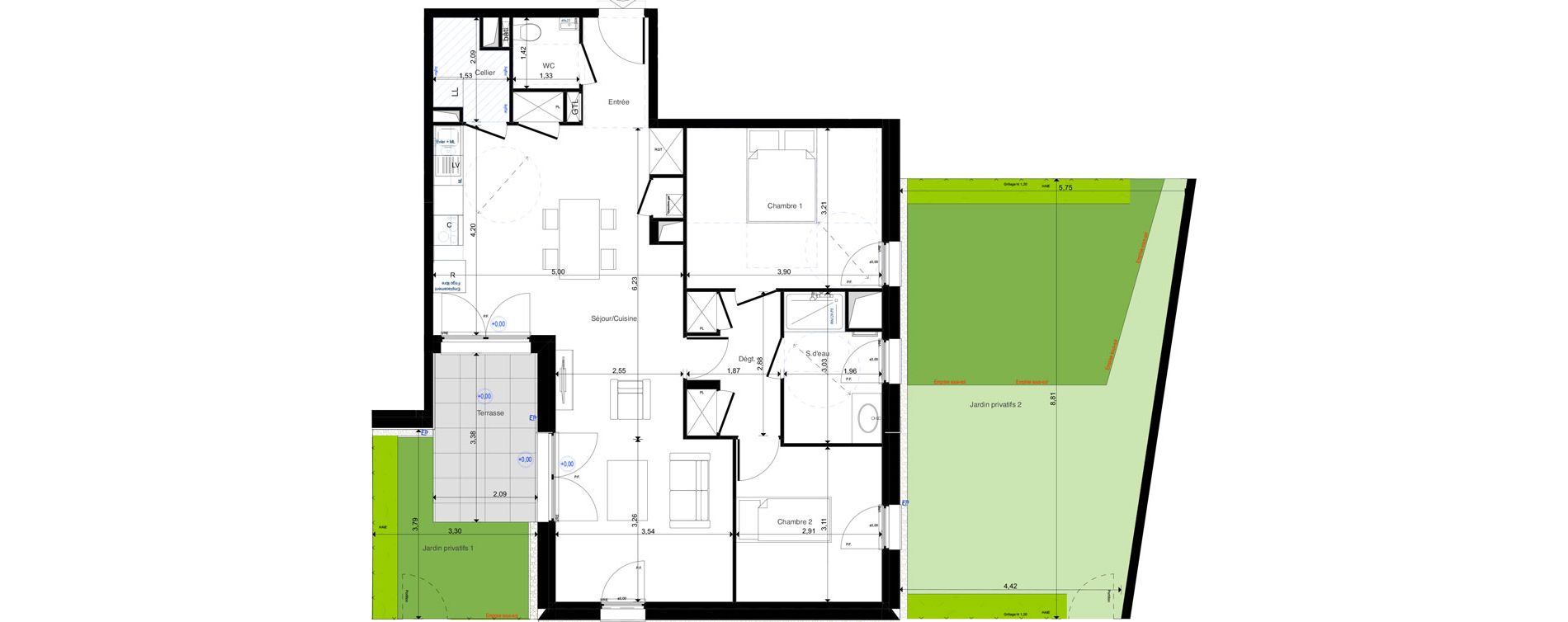 Appartement T3 de 77,72 m2 &agrave; Amboise Centre