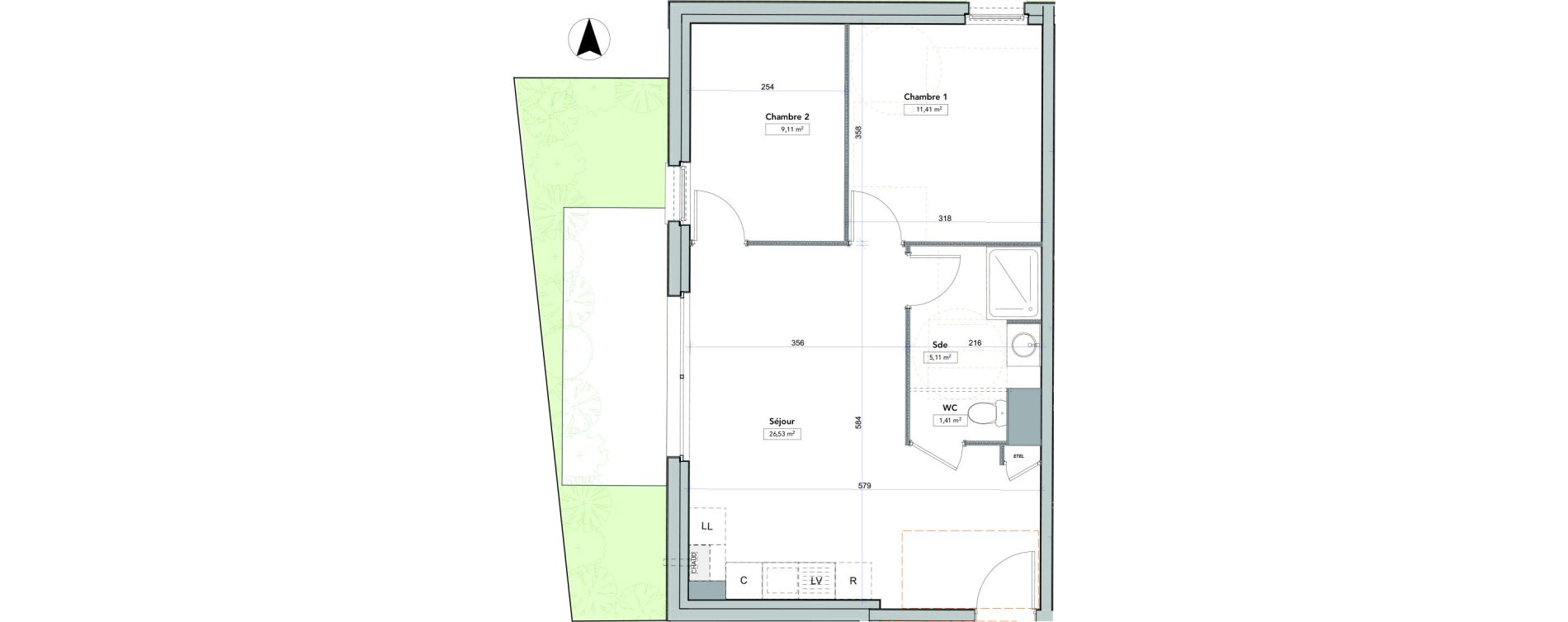 Appartement T3 de 53,57 m2 &agrave; Amboise Centre