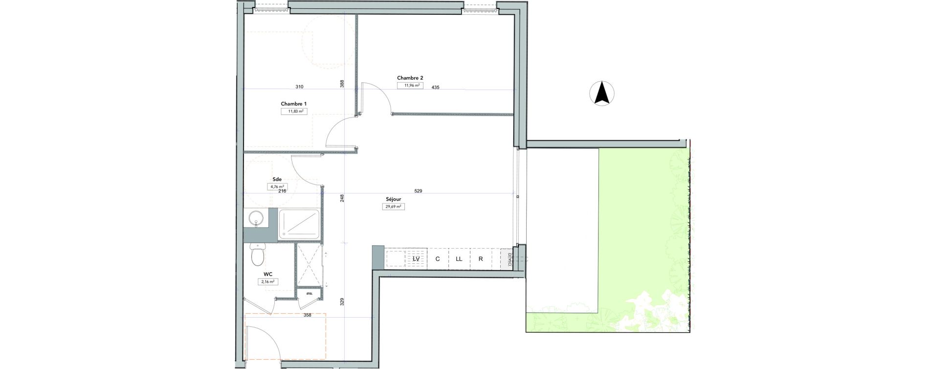 Appartement T3 de 60,40 m2 &agrave; Amboise Centre