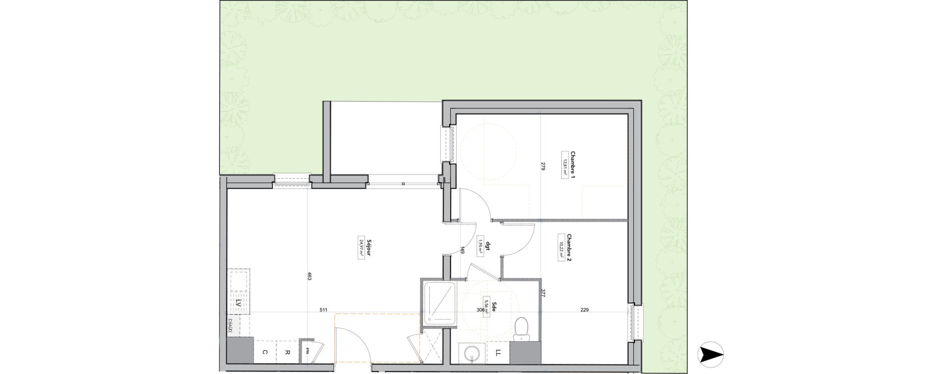 Appartement T3 de 55,51 m2 &agrave; Amboise Centre