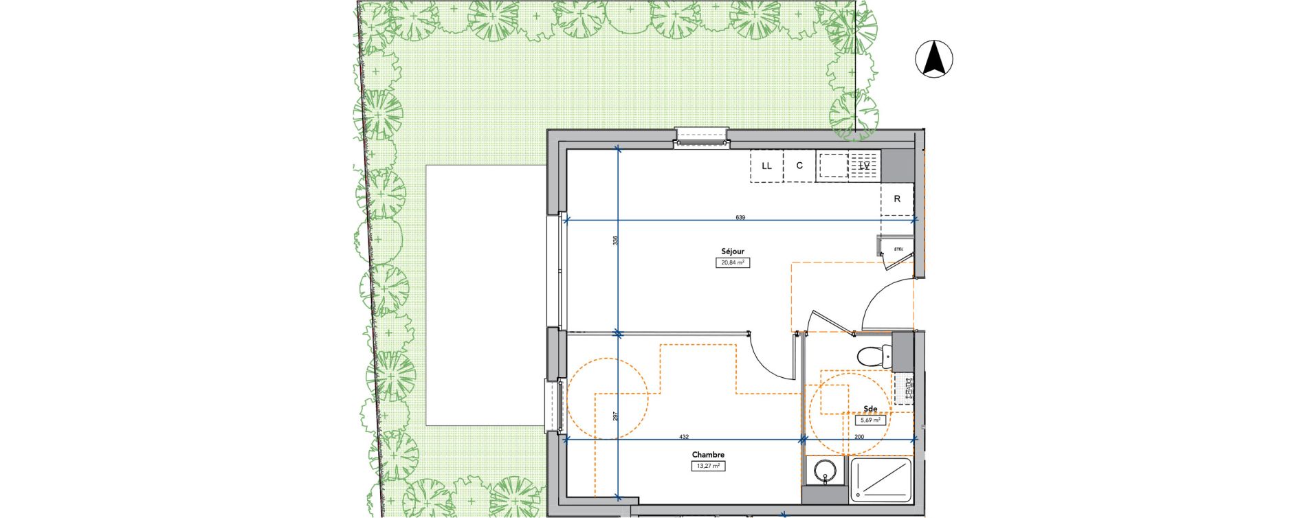 Appartement T2 de 39,80 m2 &agrave; Amboise Centre