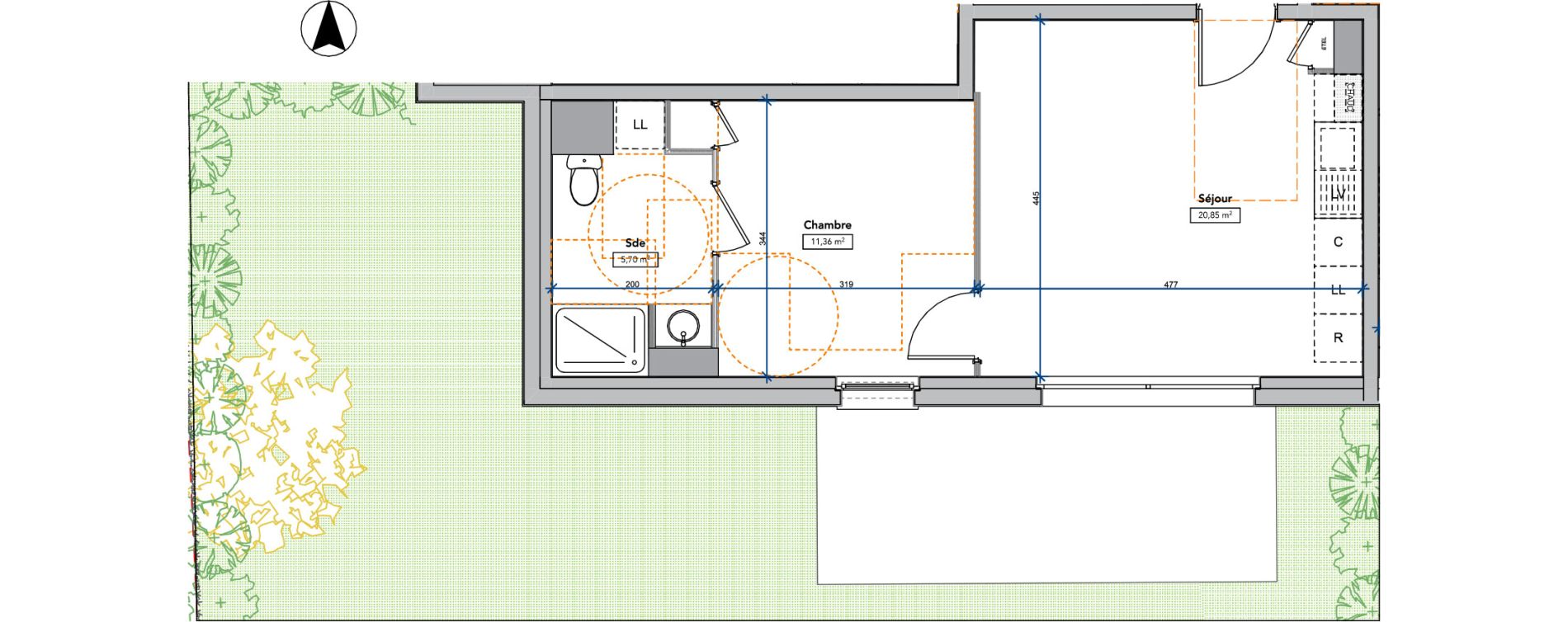 Appartement T2 de 37,91 m2 &agrave; Amboise Centre