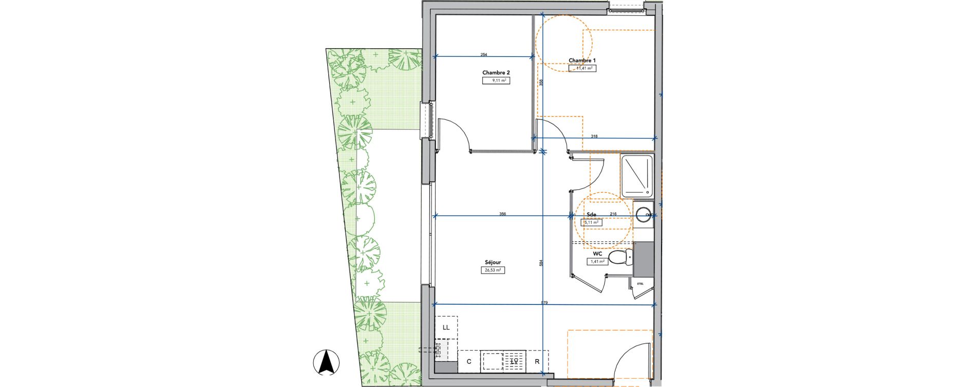 Appartement T3 de 53,57 m2 &agrave; Amboise Centre